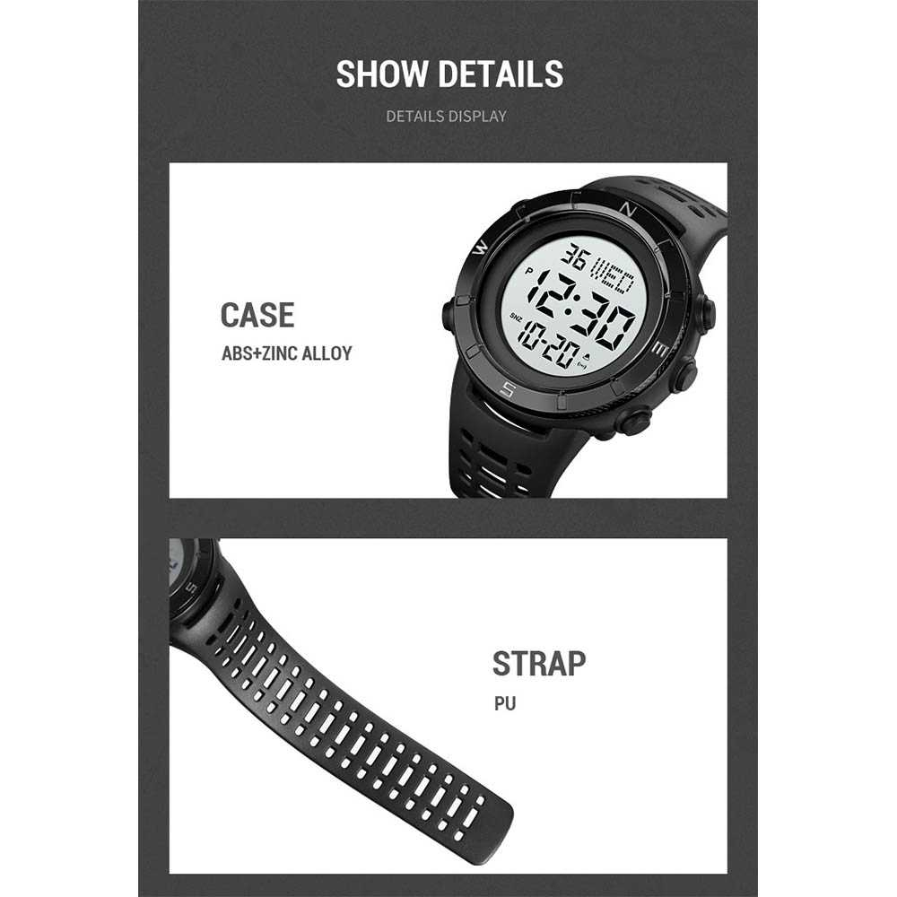 Jam Tangan Pria Digital Sport Watch Alarm Waterproof LED Light Jam Digital Premium Desain Efisien Anti Air