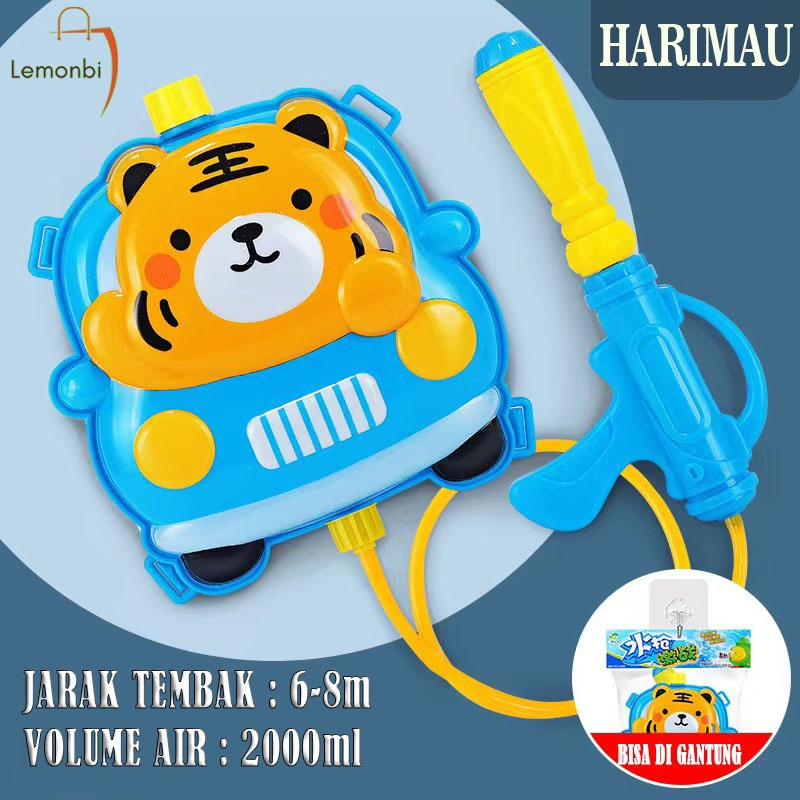 Mainan Anak-anak Pistol Air Ransel Backpack Water Gun Toys Mainan Pantai Outdoor Kado ulang tahun anak