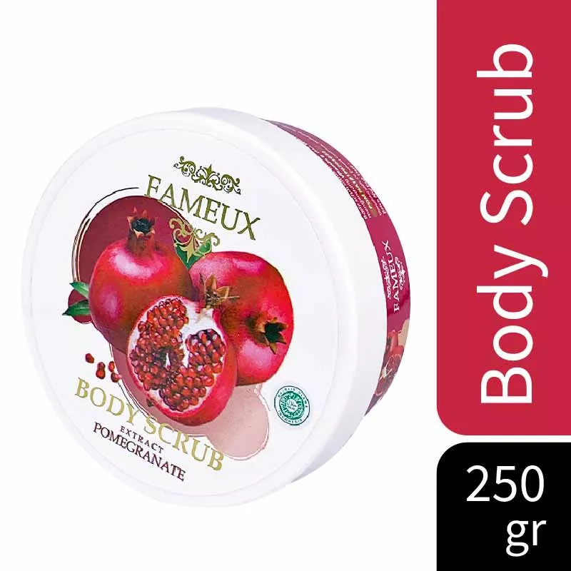 ❤ MEMEY ❤ FAMEUX Body Scrub Pomegranate Extract | Lulur 250ml