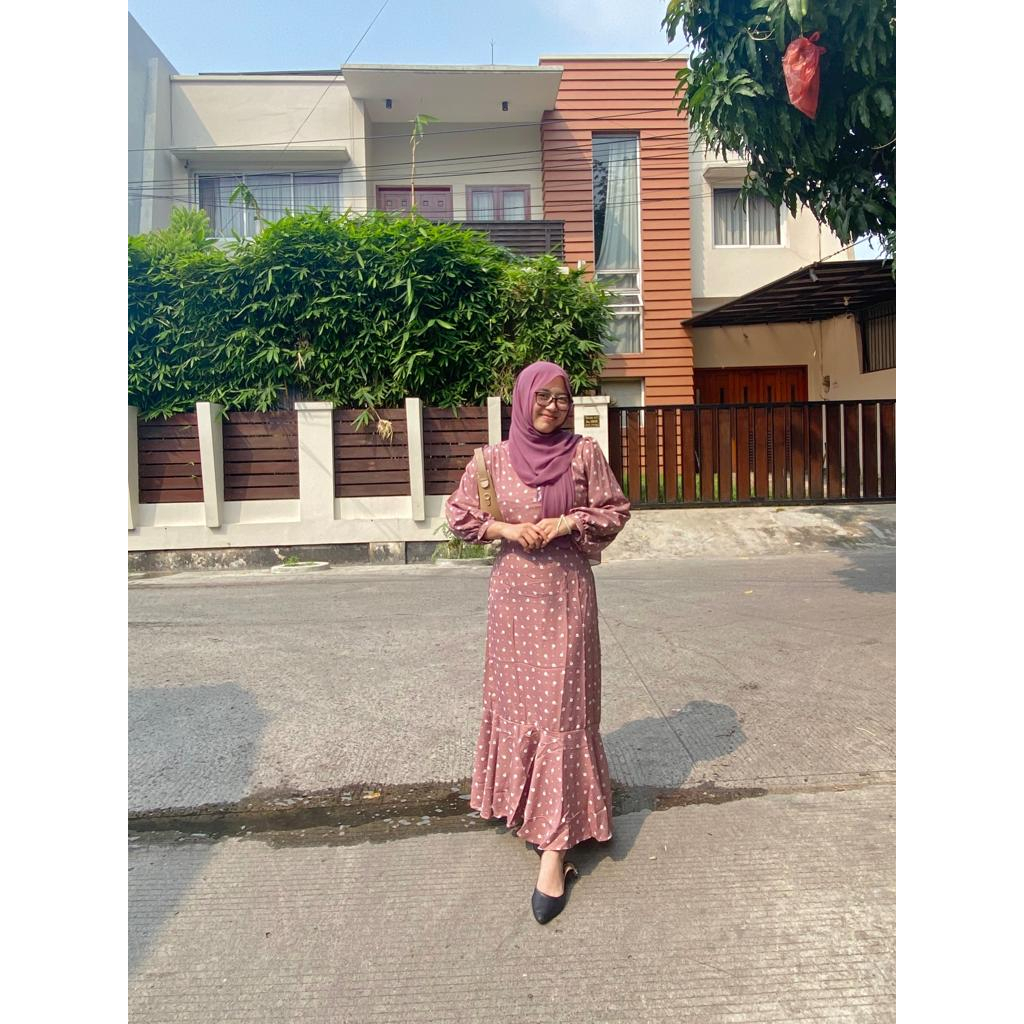 BEFAST - ZFS Dress Maxi ARITA Duyung / Adele Zalica Dress / LongDress Wanita Keluaran Terbaru / Fashion Wanita Kondangan/Pesta / Dress Maxy Lengan Panjang Motif / Outfit Wanita Hijab Style / Dress PresBody Trendy