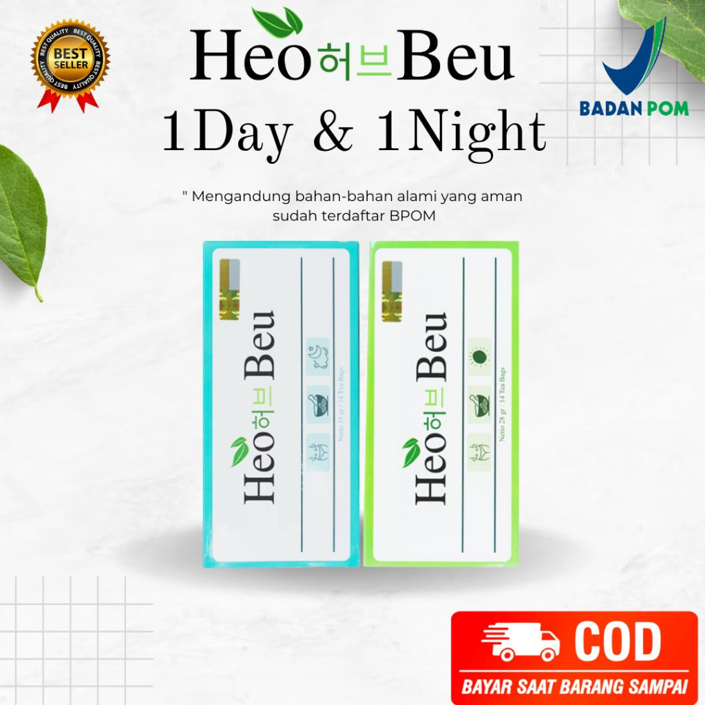 

HEO BEU SLIMMING TEA (DAY TEA & NIGHT TEA) TEH PELANGSING OBAT DIET AMPUH PENURUN BERAT BADAN TEH DETOX PELANGSING BPOM 100% ORIGINAL BISA BAYAR DITEMPAT COD