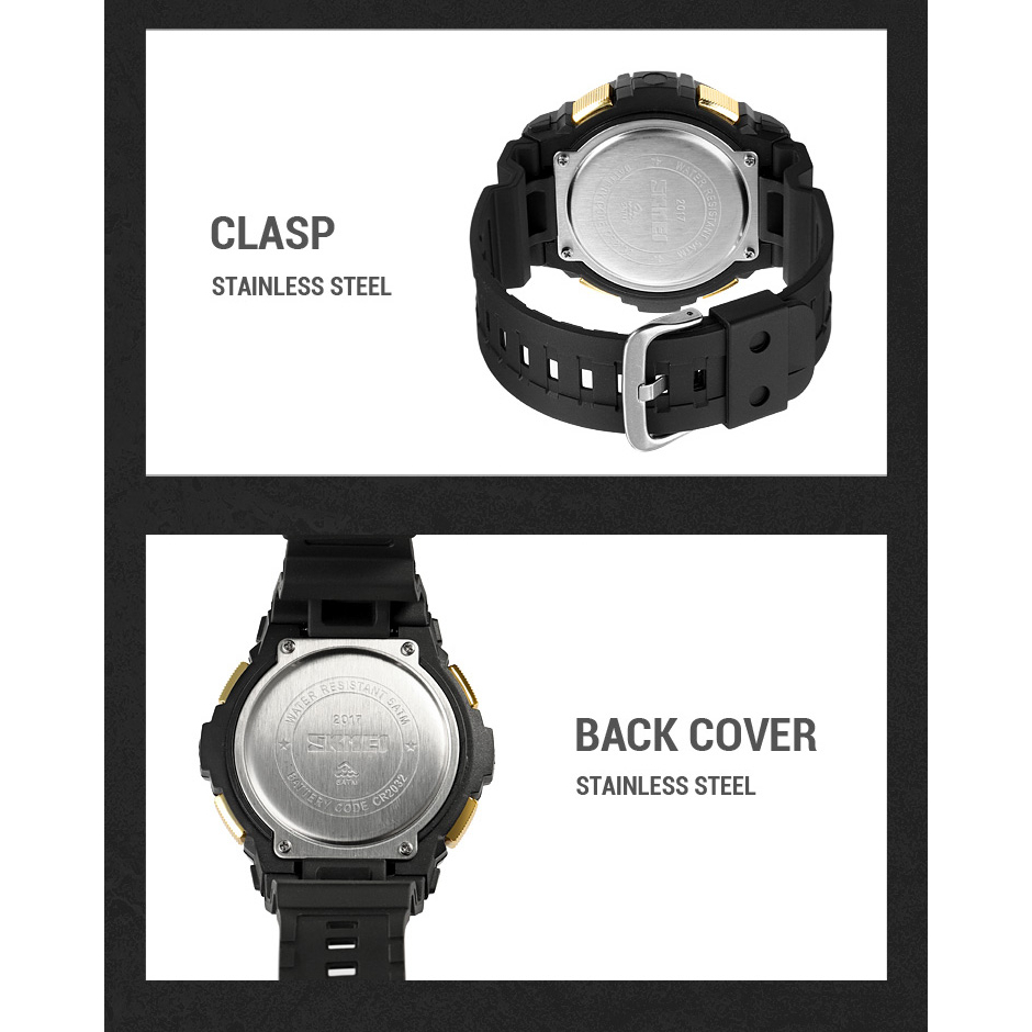 Jam Tangan Pria Digital Sport Watch Chrono Dual Time Waterproof Jam Digital Premium Desain Efisien Anti Air