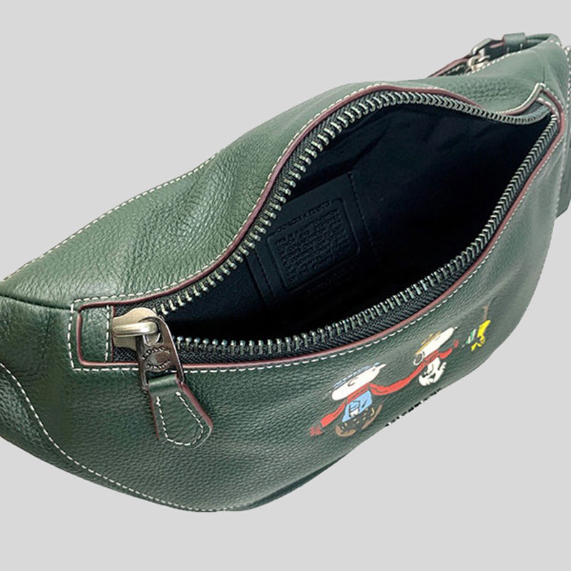 Coach X Peanuts Warren Belt Bag With Snoopy Motif (CE 618)