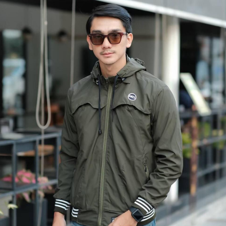 Justrue Jaket Polos Pria Casual Jacket Windreaker