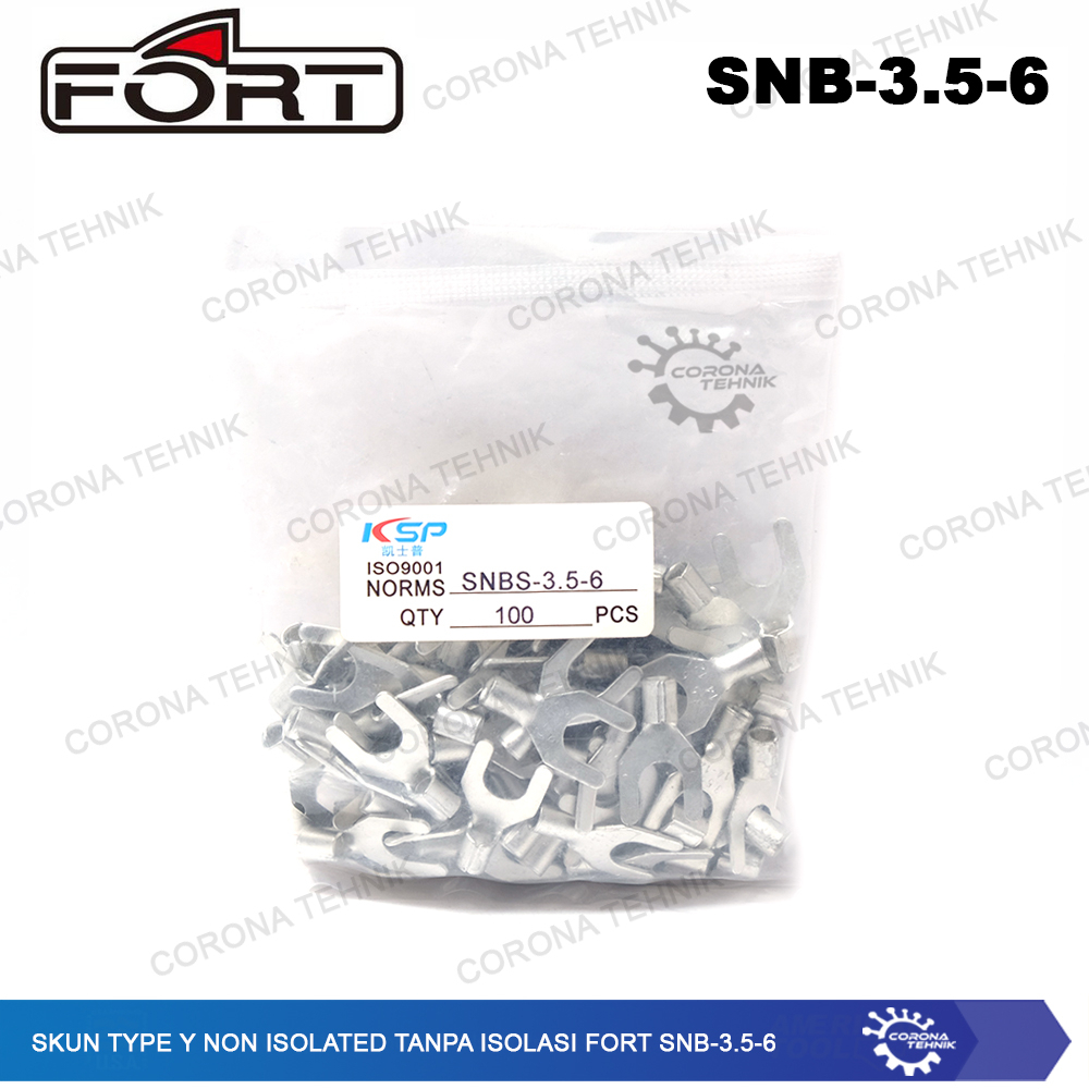 For Cable 2.5 - 4 mm Skun Type Y Non Isolated Tanpa Isolasi FORT SNB-3.5-6