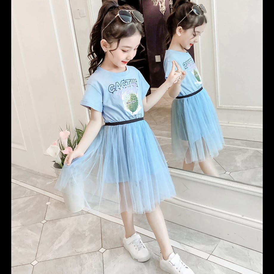 Setelan Rok Anak Perempun Cactus Blue