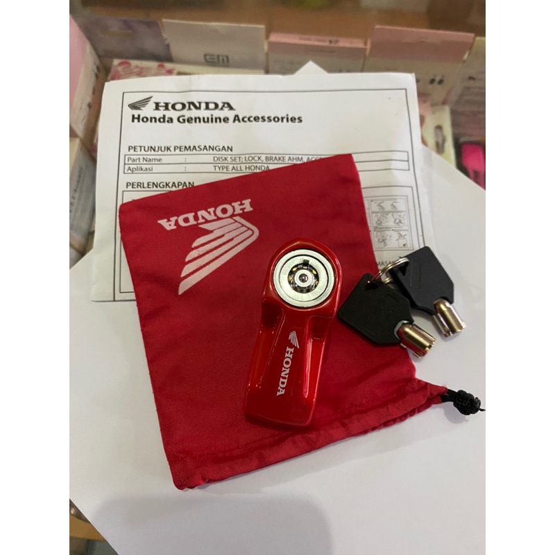 Gembok Cakram Motor / Gembok Disk brake honda