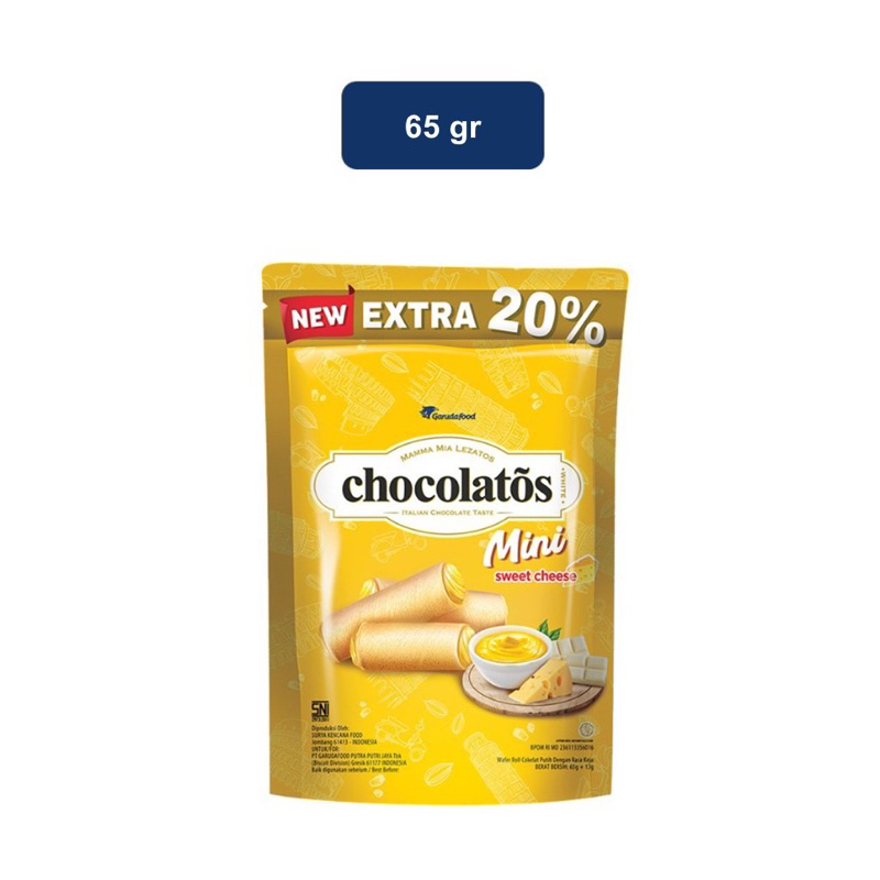 

Chocolatos mini Pouch Sweet Cheese 65gr