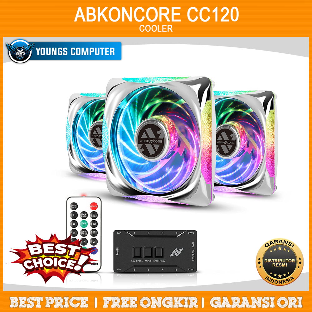 FAN CASE ABKO NCORE CC120 aRGB SPECTRUM SYNC 3in1 (Crystal White)