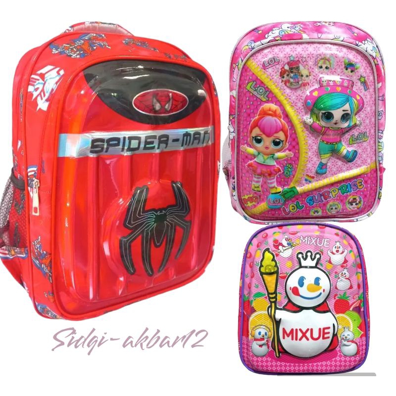 TAS ANAK SD TK dan PAUD Tas anak murah Tas wanita tas perempuan  karakter boba tas sekolah tas bagus tas murah tas cantik TAS PEREMPUAN RANGSEL MODEL TIMBUL DOBEL 3d