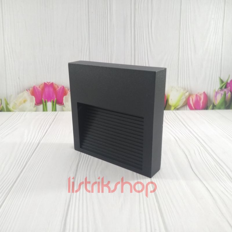 Lampu Dinding / Tangga Led 3 Watt Kotak Fantas QJ-S3W-BK