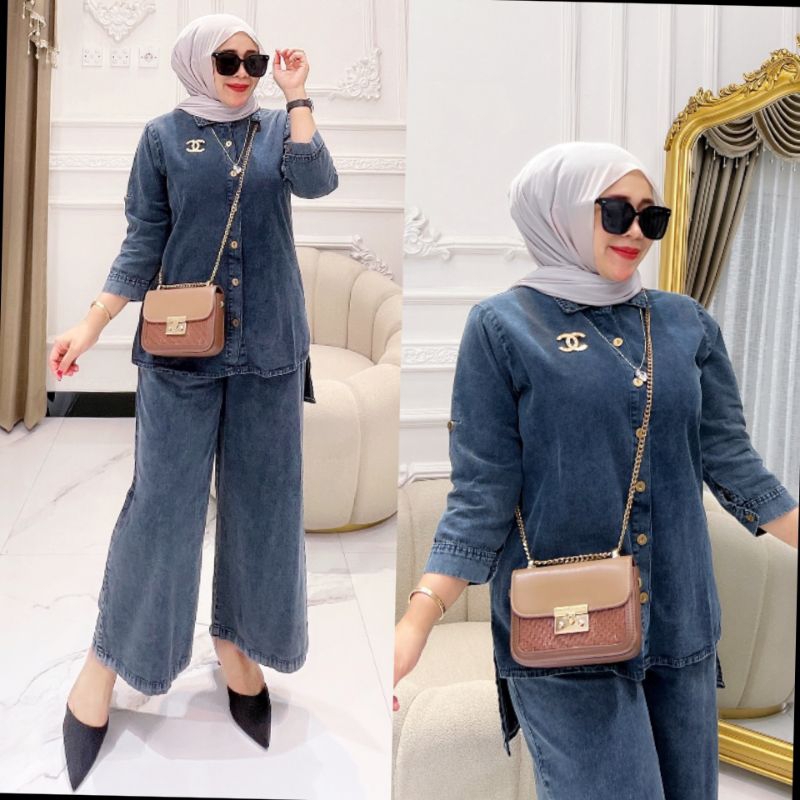 Jiesho bacis Jeans set ORI Sabana by Widie
