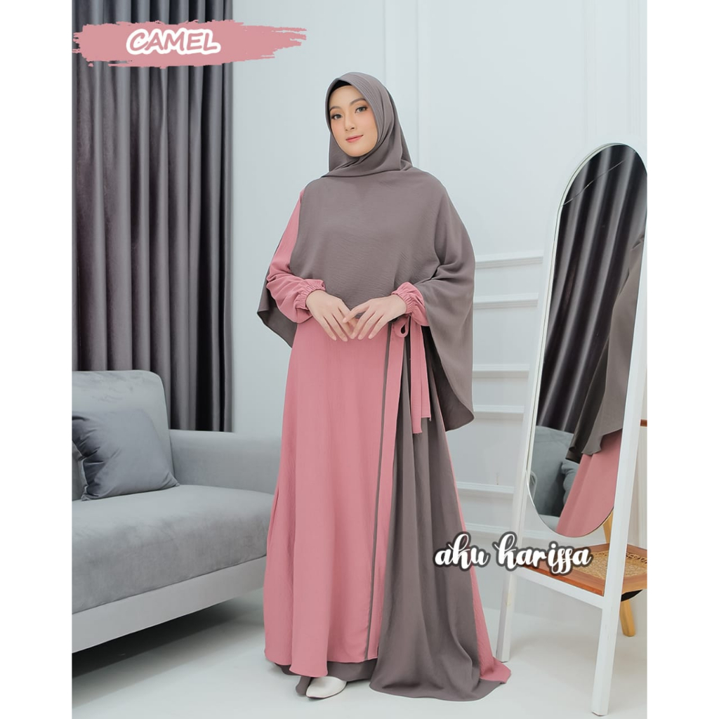 Gamis SALMA ARYANTI NIARA AKU KARISSA original produk premium hits set baju muslim size XL terbaru violita fadia KARISA AKUKARISSA