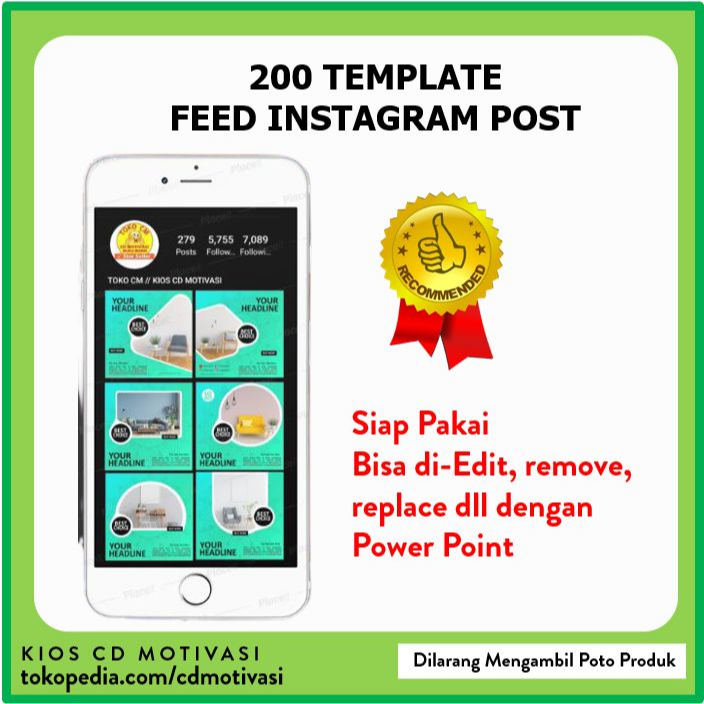 200 Template Feed Post Instagram