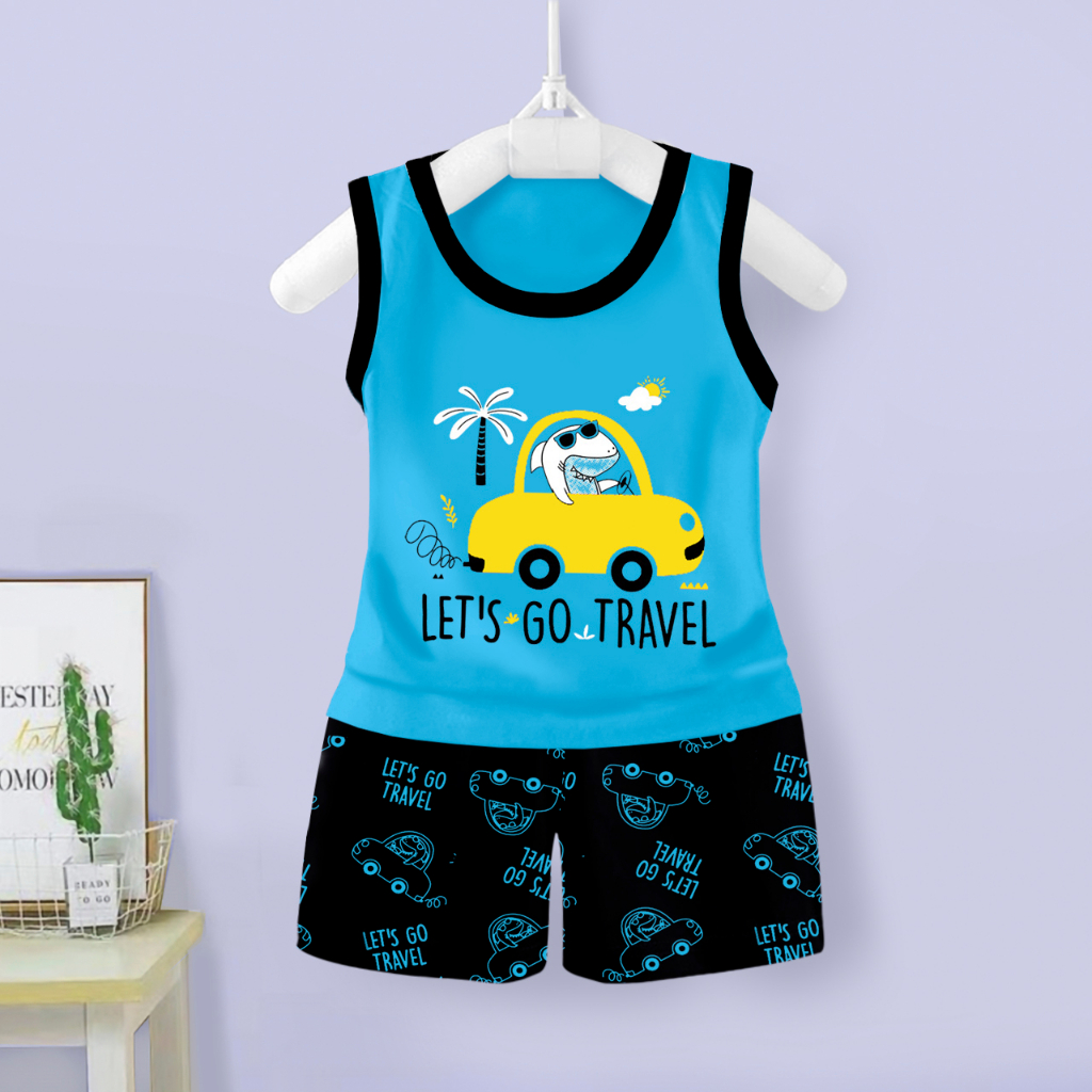 RAMORA SETELAN BAJU ANAK LAKI LAKI / SET BAJU SINGLET ANAK UMUR 1-6 THN