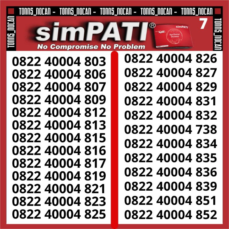 Perdana Nomor Cantik Simpati 4g Telkomsel