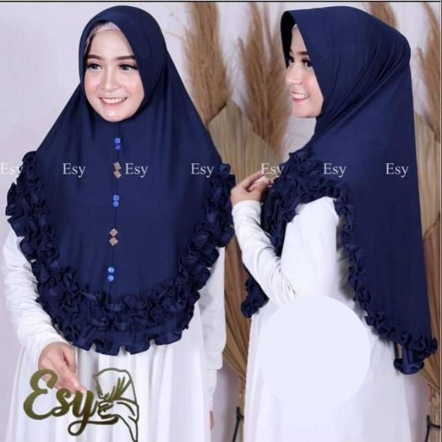 Jilbab Jersey Gotik Rempel Nadine Jilbab Instan Bergo Diamen Hijab Instan Jersey