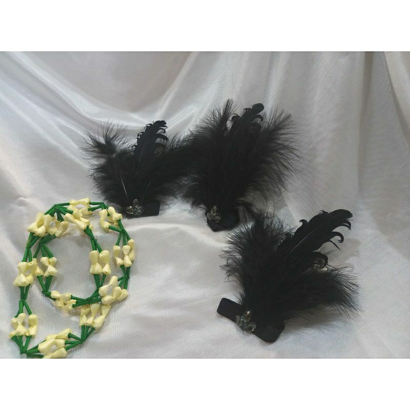 bando bulu, bandana bulu, hiasan kepala, hiasan tari