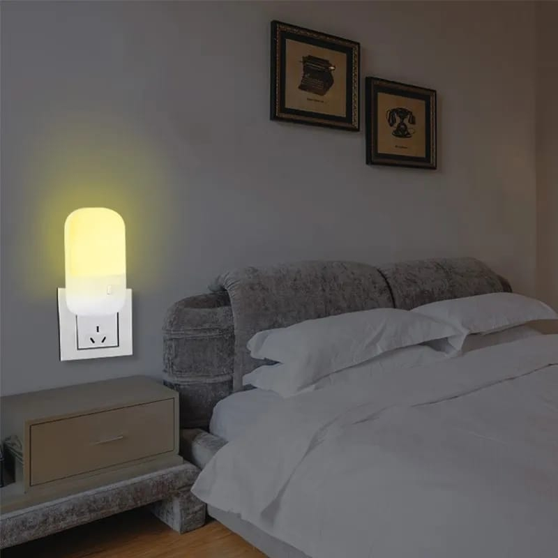 Lampu Tidur Lampu Malam || Led Night Light || Lampu Mini Hemat Energy 2Warna Putih Dan Kuning