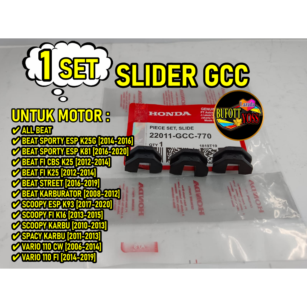 Karet Slider Rumah Roller All Beat spacy scoopy vario 110 karbu injection fi esp Karet  Slider GCC Bisa COD Sparepart Motor Bufott Yoss