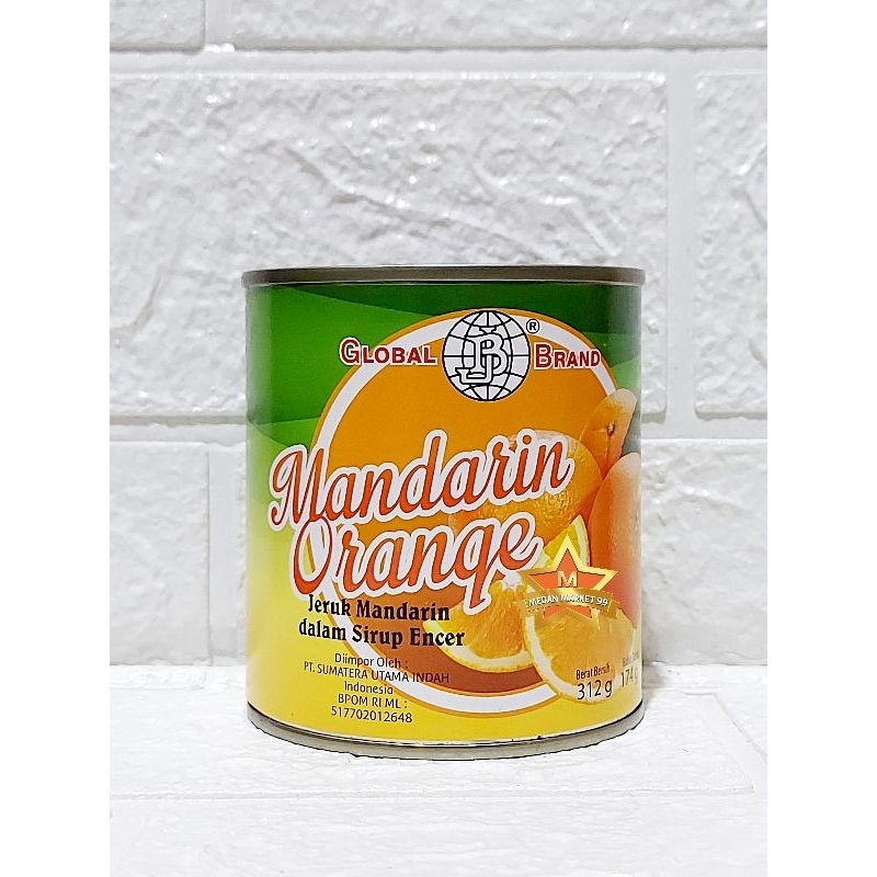 

GLOBAL BRAND MANDARIN ORANGE 312 G / BUAH JERUK MANDARIN KALENG | MANDARIN ORANGE