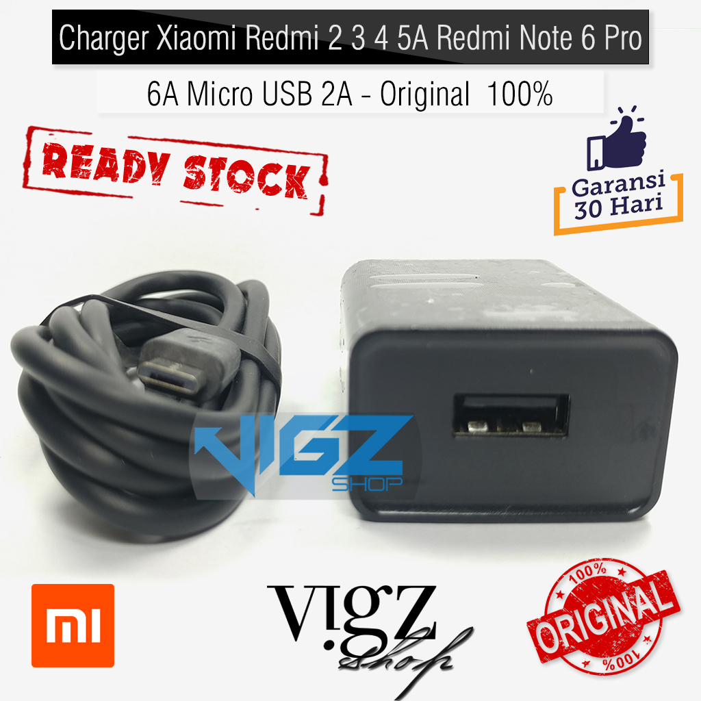 Charger Xiaomi Redmi Note 6 Pro Redmi 6A Redmi Note 2 3 4 Redmi Micro USB 2A Original 100%