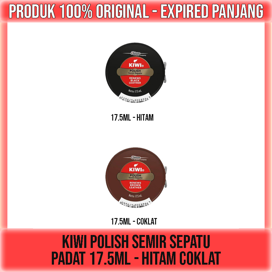 SEMIR SEPATU KIWI SHOE POLISH HITAM COKLAT 17,5ml 45ml