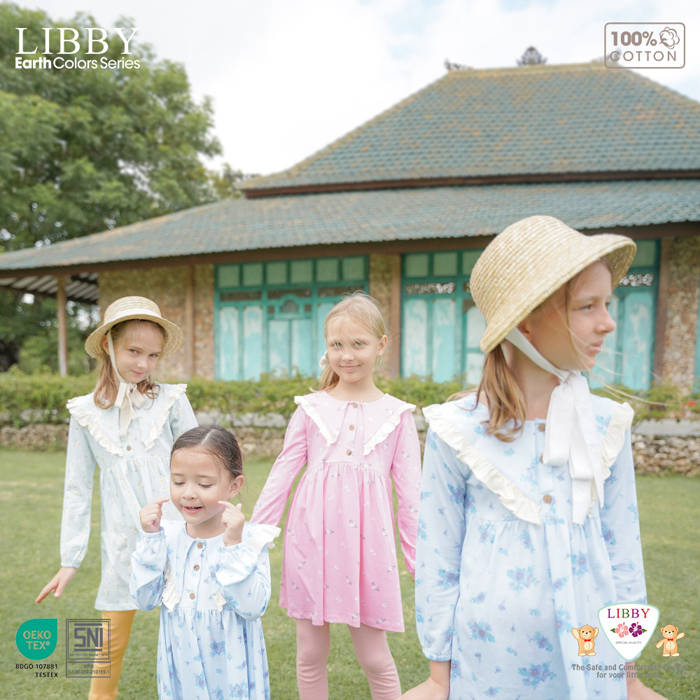 LIBBY Earth Anna Dress Anak Perempuan 6 Bulan - 8 Tahun (1 pcs/pack)