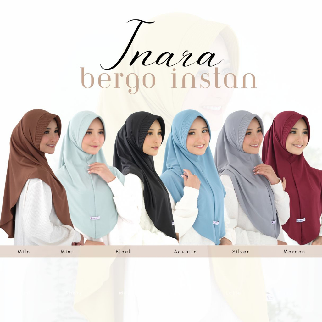 SUKAHIJAB - Inara Bergo Wanita Muslimah Daily. Jilbab Sport Instan Olahraga Female Top Material Jers