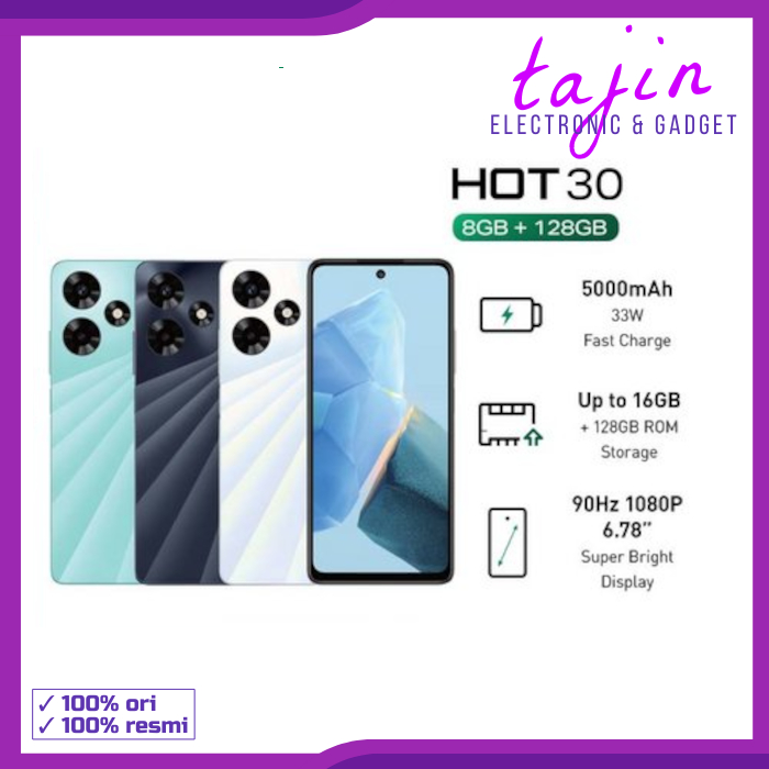 Infinix Hot 30 8/128 GB NFC - Garansi Resmi