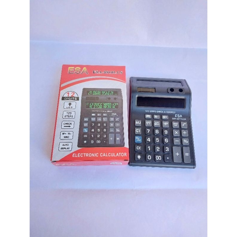 

Electronic calculator ESA - 8810LCS / Kalkulator elektronik merk ESA 12 Digit led