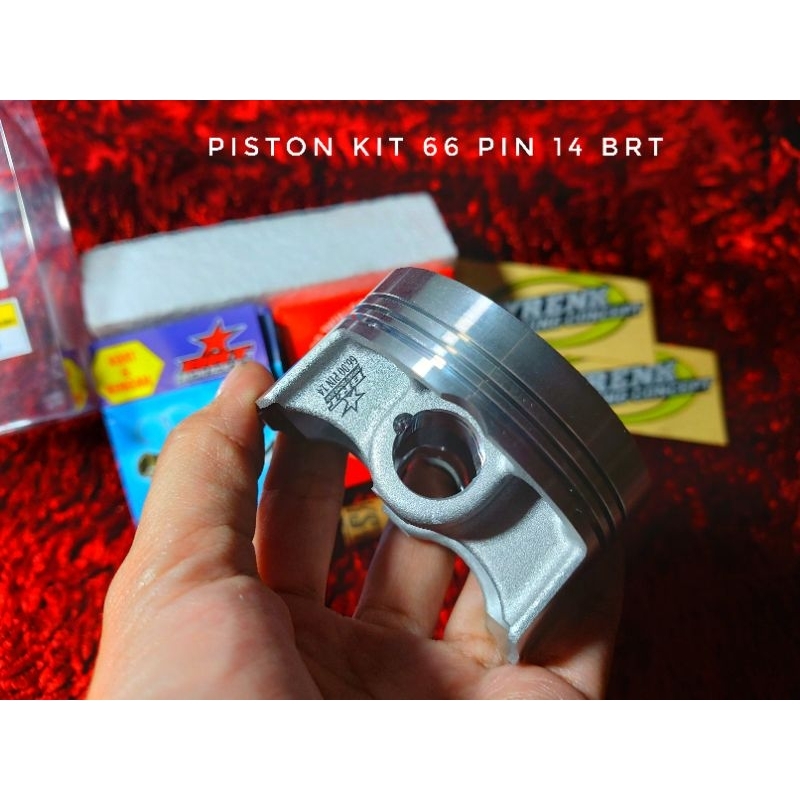 PISTON KIT BRT 66 PIN 14 FORGED - BOYRENK RACING CONCEPT