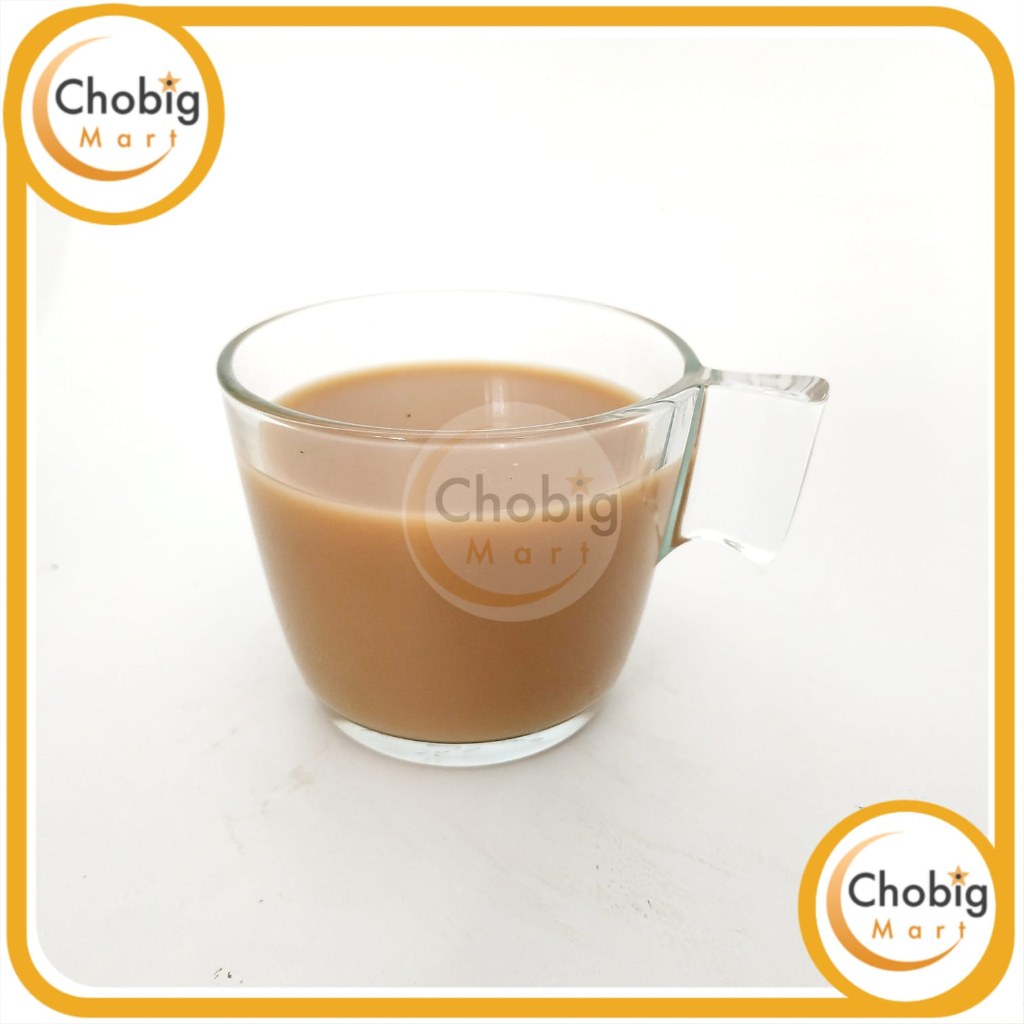 CHOBIG Gelas Cangkir Kopi Cafe Kaca Transparan Polos 230ml / PREMIUM Coffee Glass Teh Juice Minuman 
