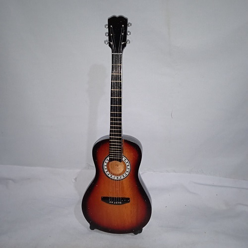 Miniatur Gitar Akustik / Acoustic Tinggi 25 cm Untuk Hiasan, Koleksi dan Pajangan Free Dudukan Warna Bisa Pilih