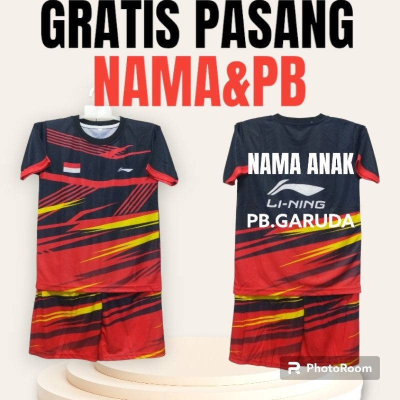 SETELAN BAJU BADMINTON ANAK/JERSEY BULU TANGKIS