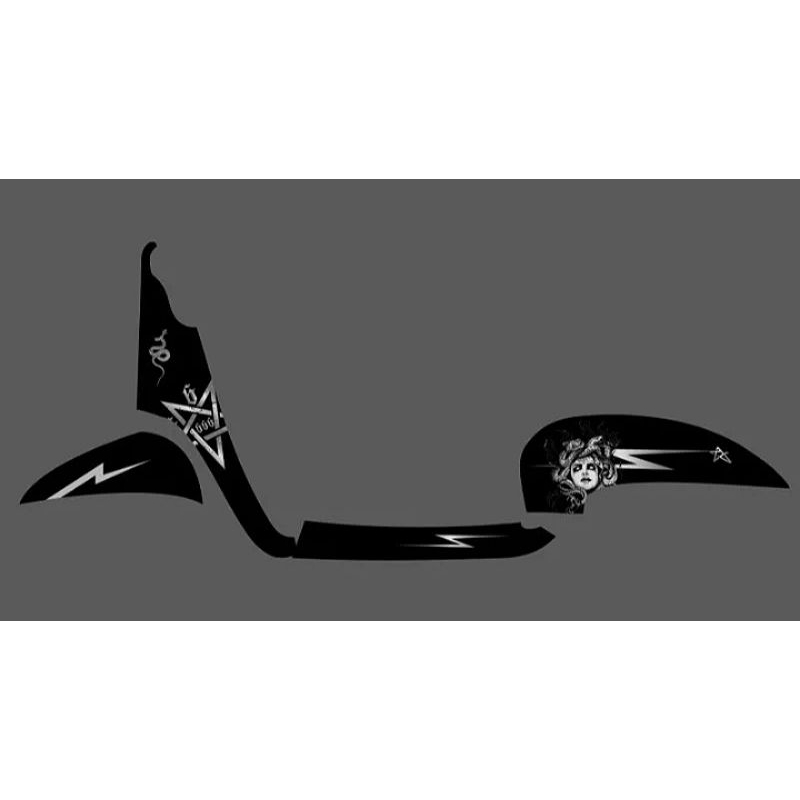 STRIPING STICKER SCOOPY FI TRANSPARAN CUSTOM MOTIF MEDUSA 666