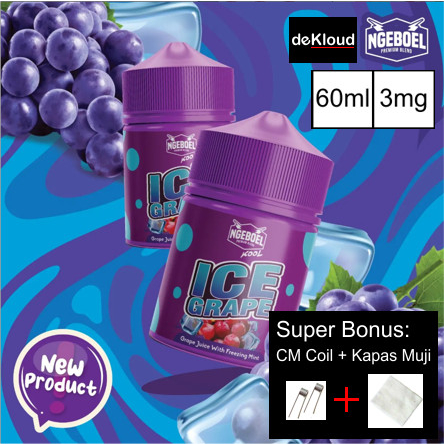 KOOL ICE GRAPES 60ML | 3mg | e-Liquid cukai anggur dingin