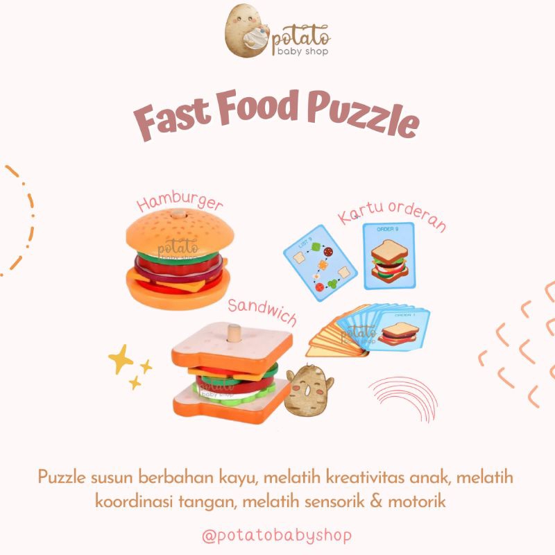 BT FFP Fast Food Puzzle - Mainan Puzzle Anak