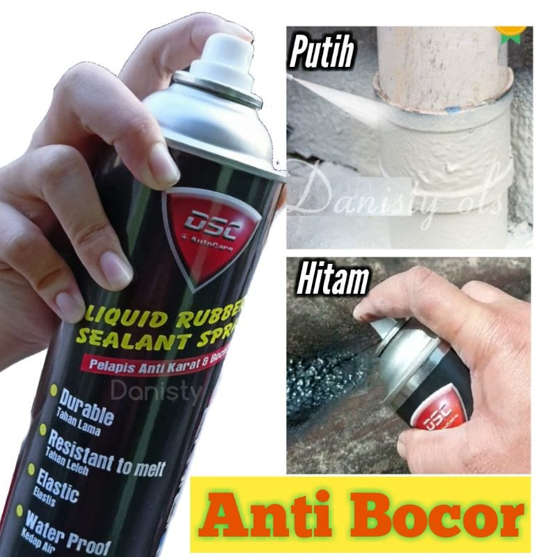 Spray Ajaib Waterproof rubber sealant -  anti bocor anti rembes genteng, dinding, beton, kayu, plastik dll 500ml