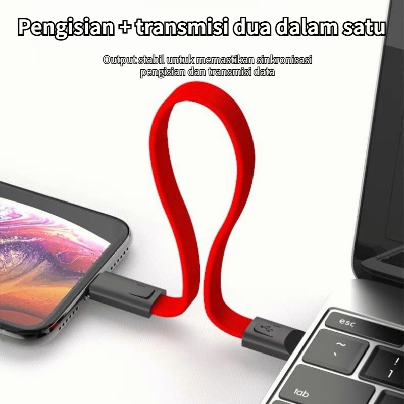 WTW Charge Kabel Keychain  Fast Charging cocok untuk Android iPhone lighting Type-C Micro USB kabel data samsung Phone