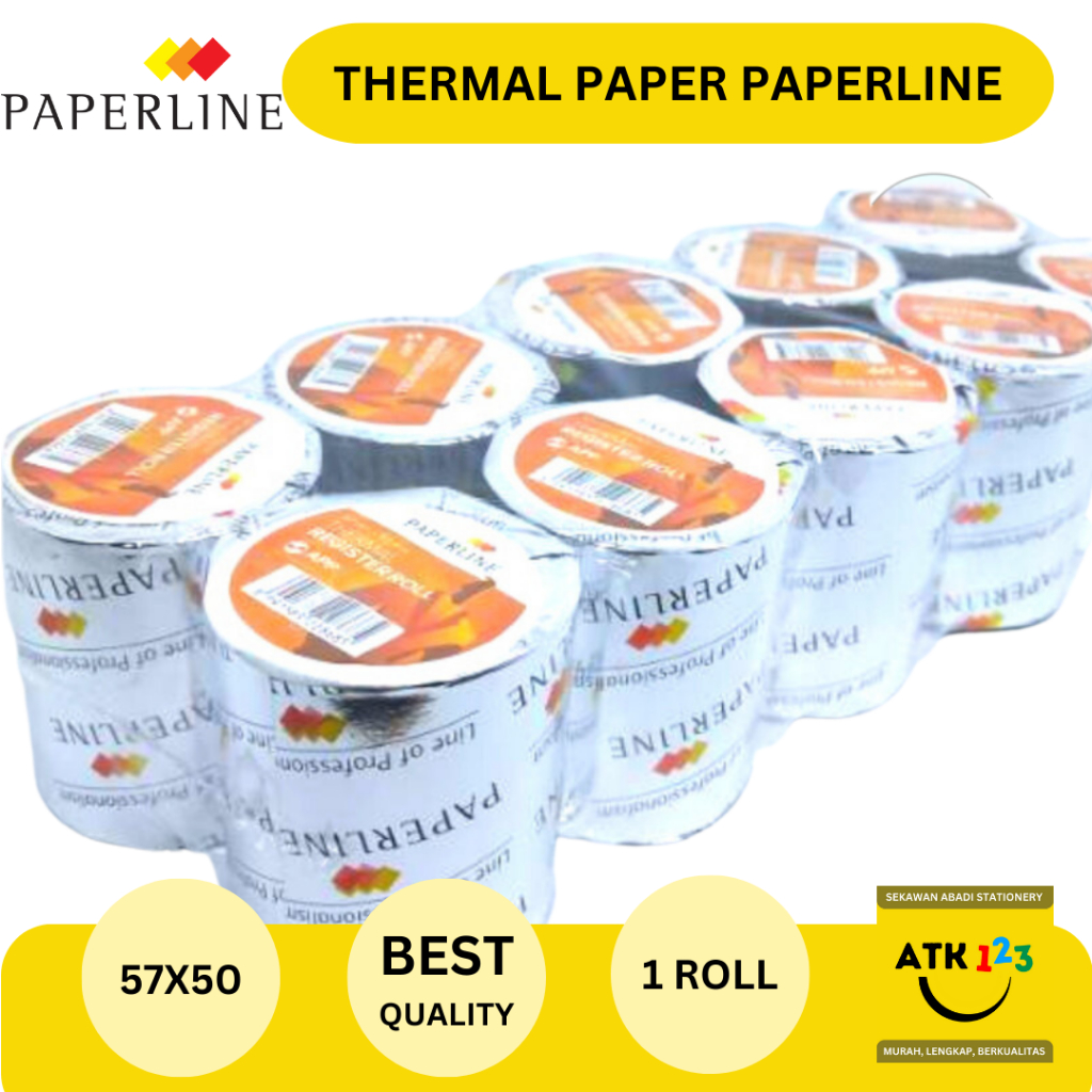 Thermal Paper Roll / Kertas Kasir / Struk Kasir Merk Paperline 57x50