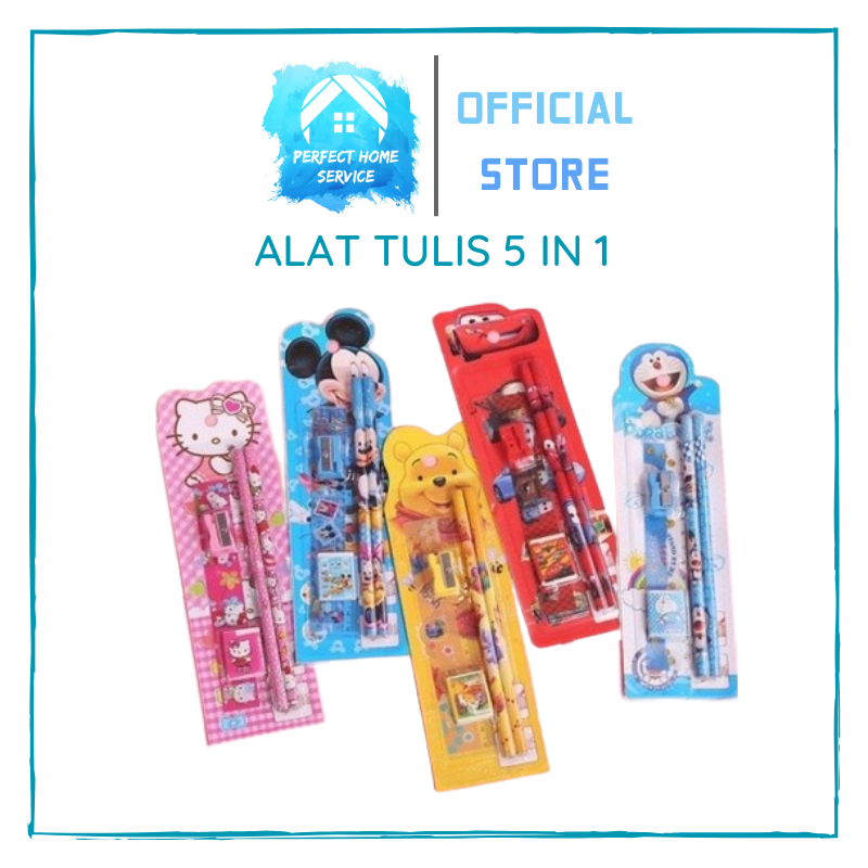 

SET ALAT TULIS 5 IN 1 KARAKTER MINI STATIONERY ALAT TULIS SEKOLAH [PERFECTHOME]