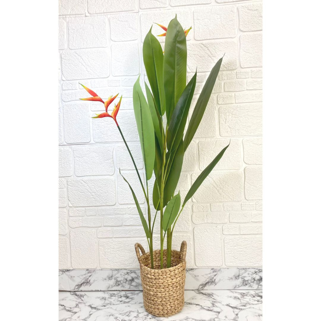 Pohon Hias Plastik Heliconia Pisangan Bunga Bird Of Paradise T165 Latex Cover Eceng Gondok Handle Me