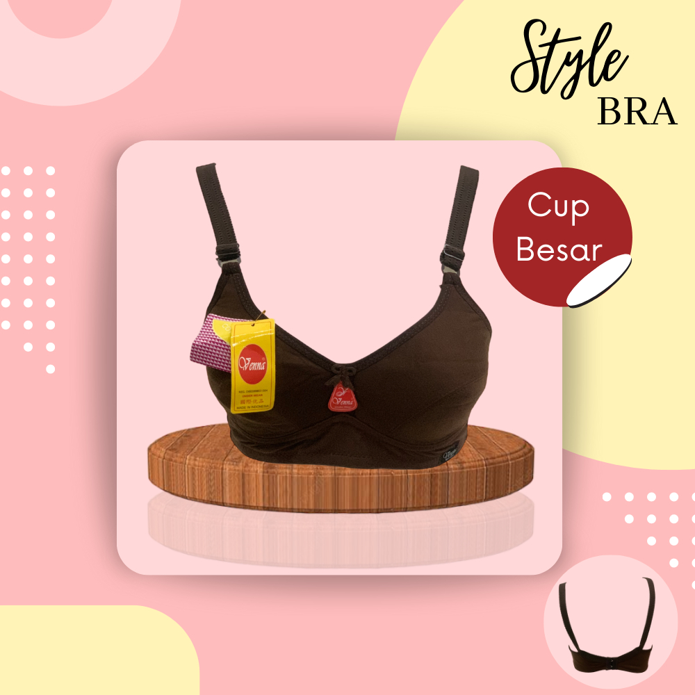 Sport Bra/BH Jumbo Tanpa Busa Tanpa Kawat Kait 2 Ukuran 40-42 Venna