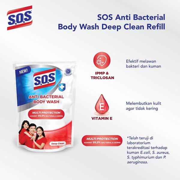 SOS Antibacterial Pouch Body Wash 430 mL_Cerianti