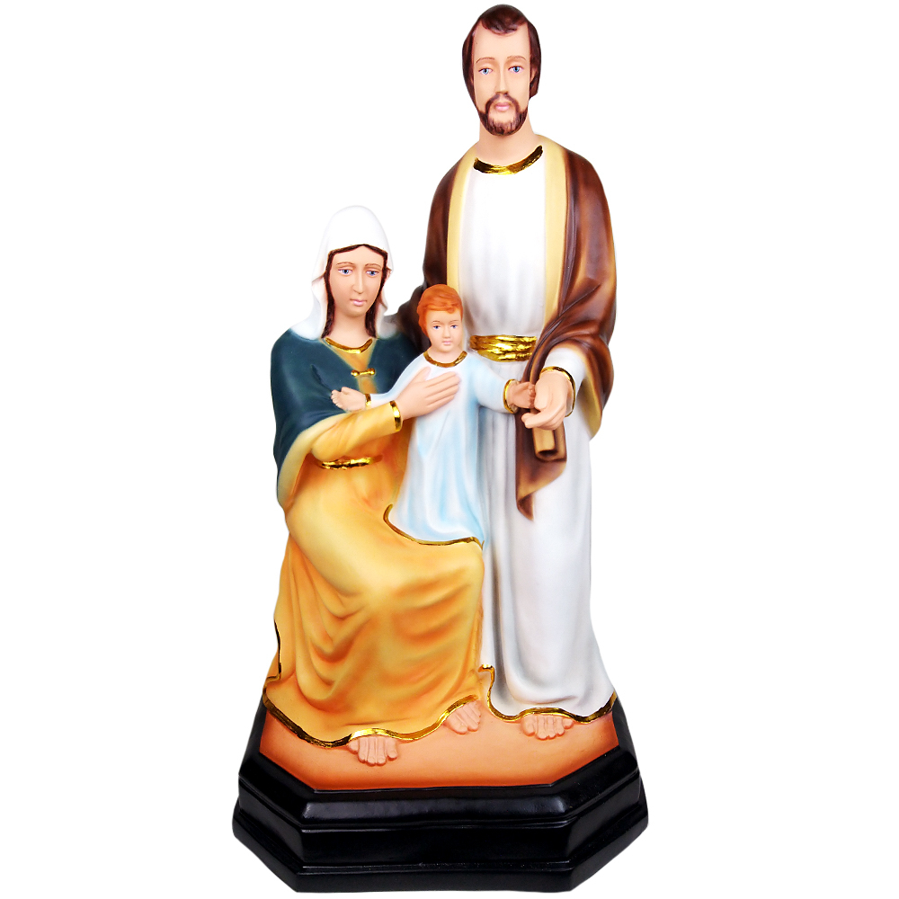 Patung Rohani Keluarga Kudus Nazaret Yesus Bunda Maria Santo Yosef Yusuf Size 60