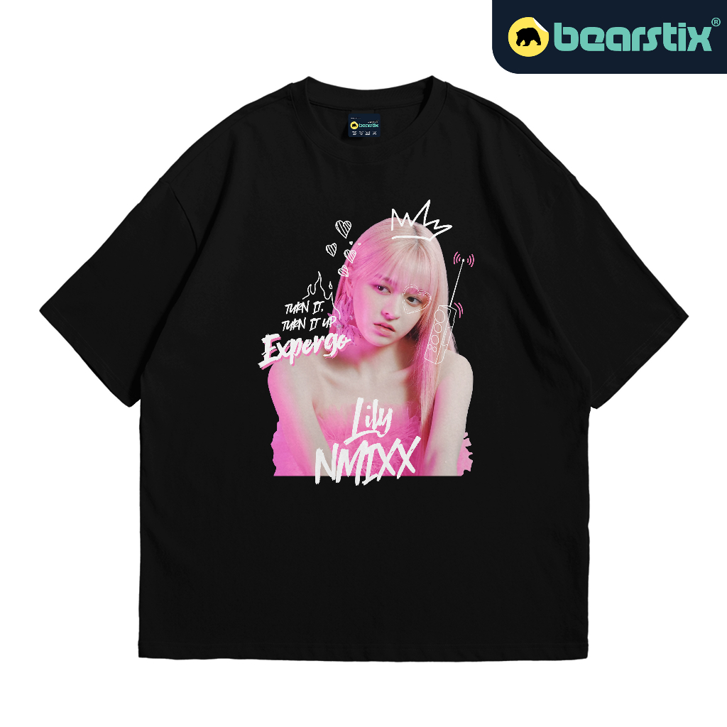 SHINZO - Kaos Oversize Lily M - Tshirt NMIXX - Baju Expergo - Kaos Kpop Streetwear