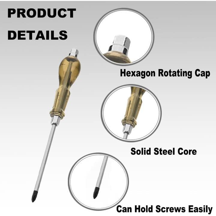 IMPACT SCREWDRIVER OBENG GAGANG KETOK 4  - 12 INCH + - MAGNETIC