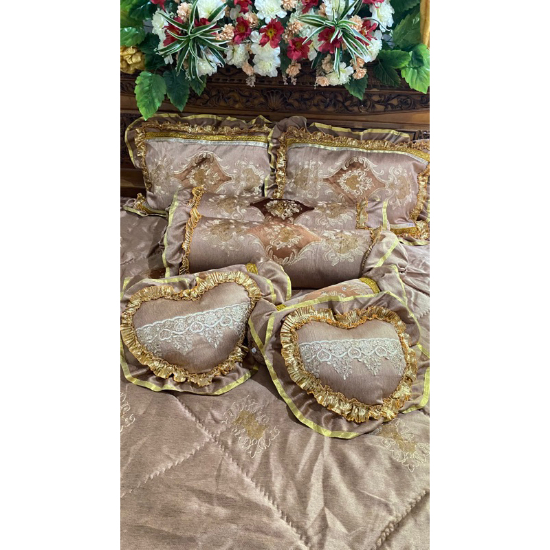 BEDCOVER PENGANTIN SULTAN PREMIUM BY PUTRI AMALIA WEDDING SPREI PENGANTIN TERBARU MEWAH 180x200 SPRI