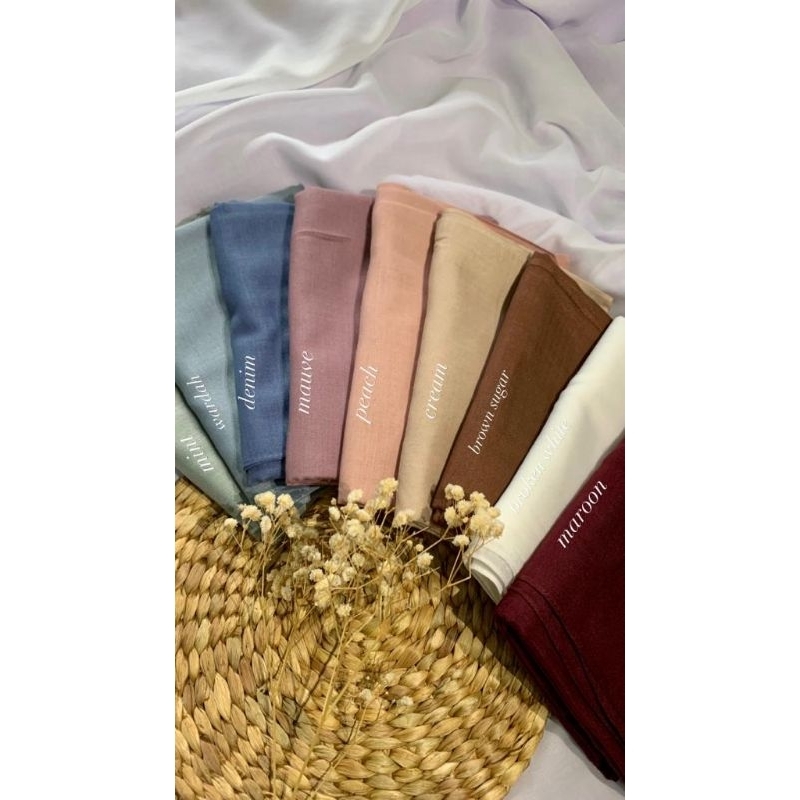 kerudung segi empat umama / jilbab voal basic umama / hijab segi empat umama polos / basic voal prem